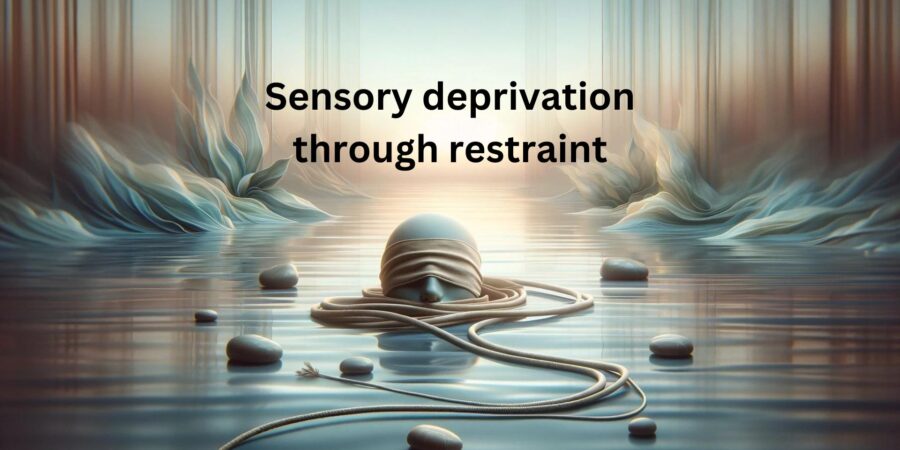 Sensory deprivation through restraint