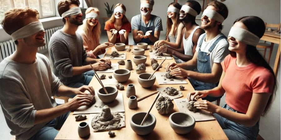Blindfolded Clay Making: A Journey of Sensory and Emotional Discovery