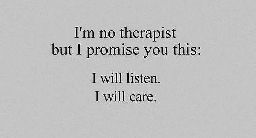 You want to be heard, I will listen to you