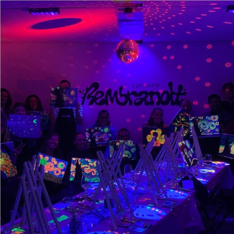 Paint & Sip in the dark!